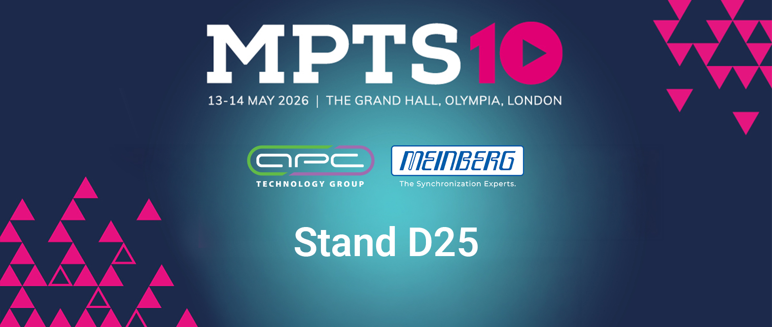 Meinberg and APC Technology Group exhibit together at MPTS 2026 to showcase Time Synchronisation solutions for the broadcast industry